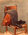pocket harness and shoes on the chair
